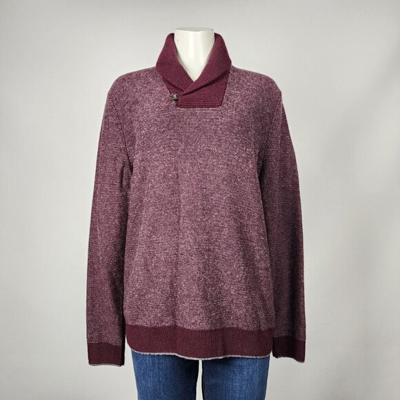 Hudson North Burgundy Wool Knit Sweater Size L - Picture 1 of 8
